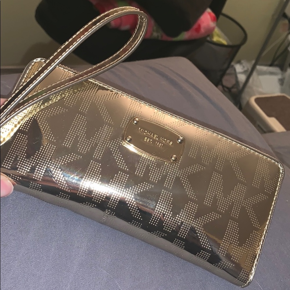 Michael Kors gold wallet